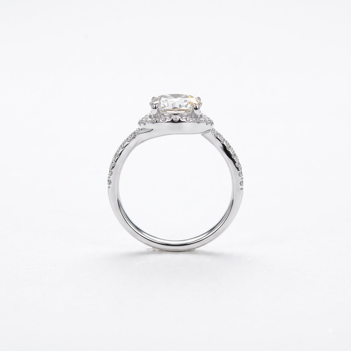 Queen’s Halo Solitaire Lab Grown Diamond Ring