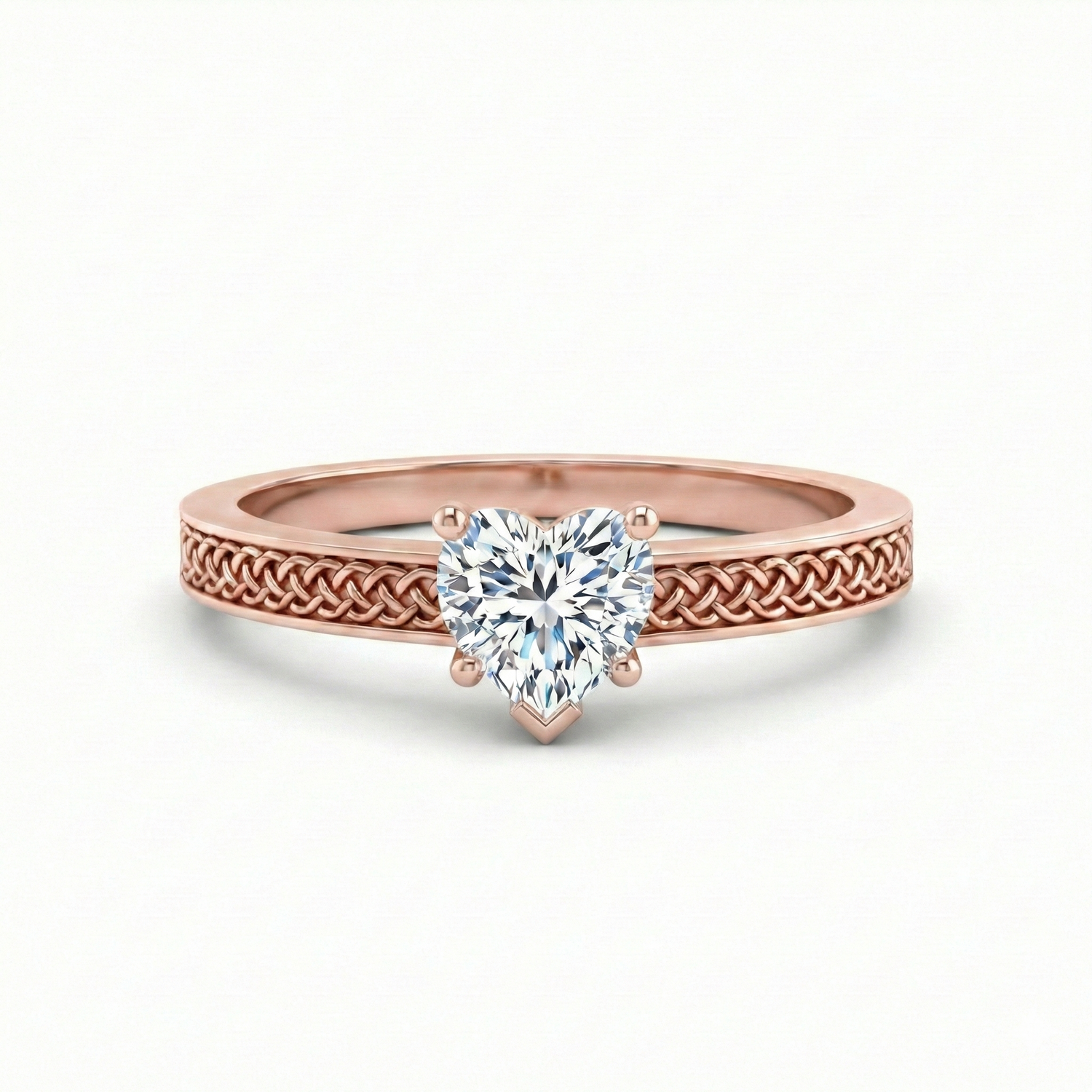 Trinity Knot Heart Lab Grown Diamond Ring