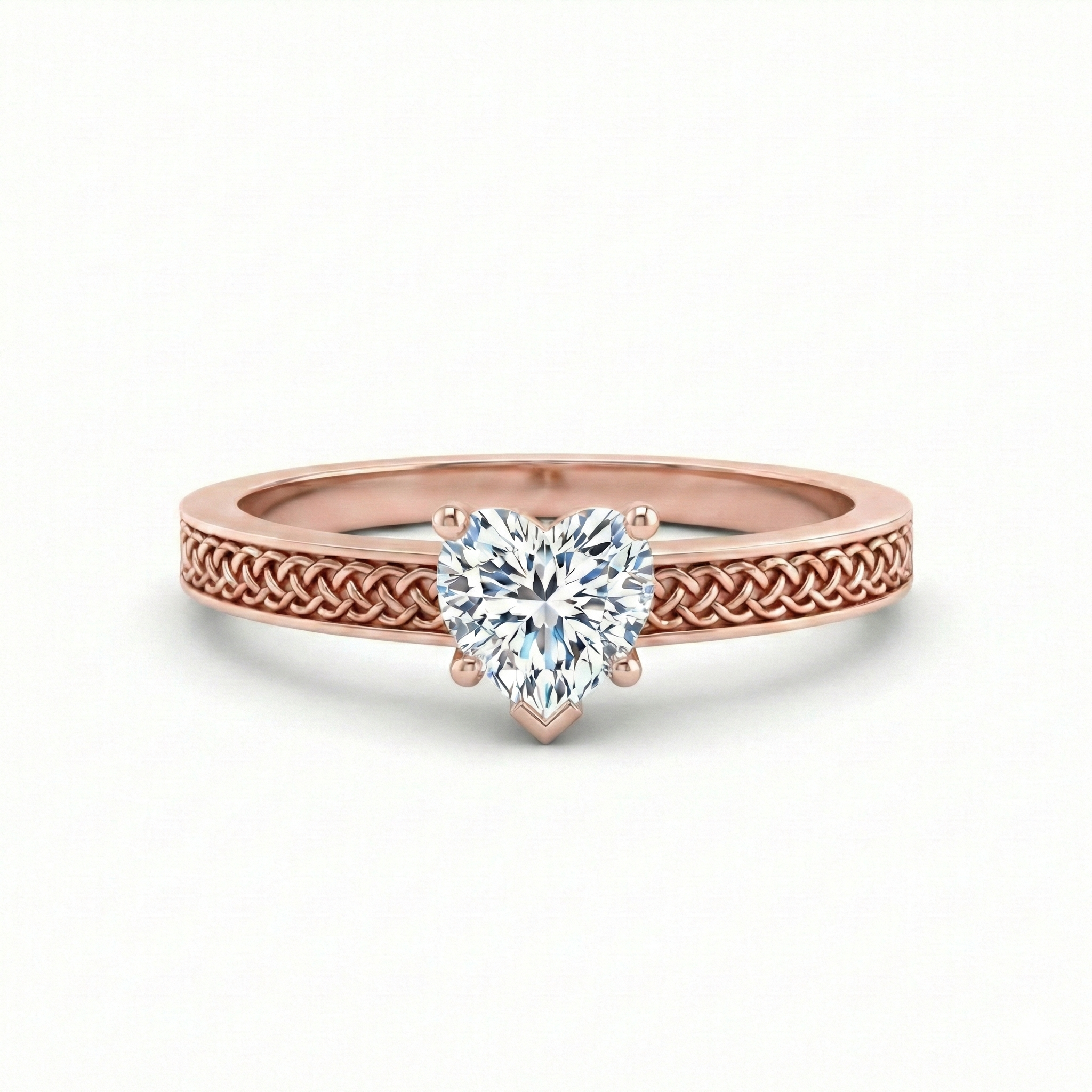 Trinity Knot Heart Lab Grown Diamond Ring