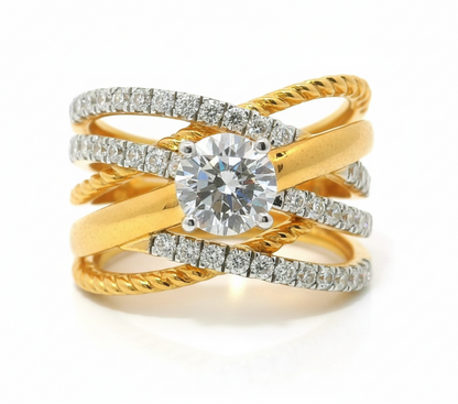 Bold Weave Lab Grown Diamond Ring