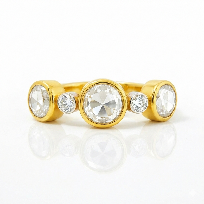 Serenity Swirl Lab Grown Polki Ring