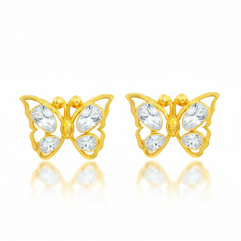Butterfly Sparkle Lab Grown Polki Earrings