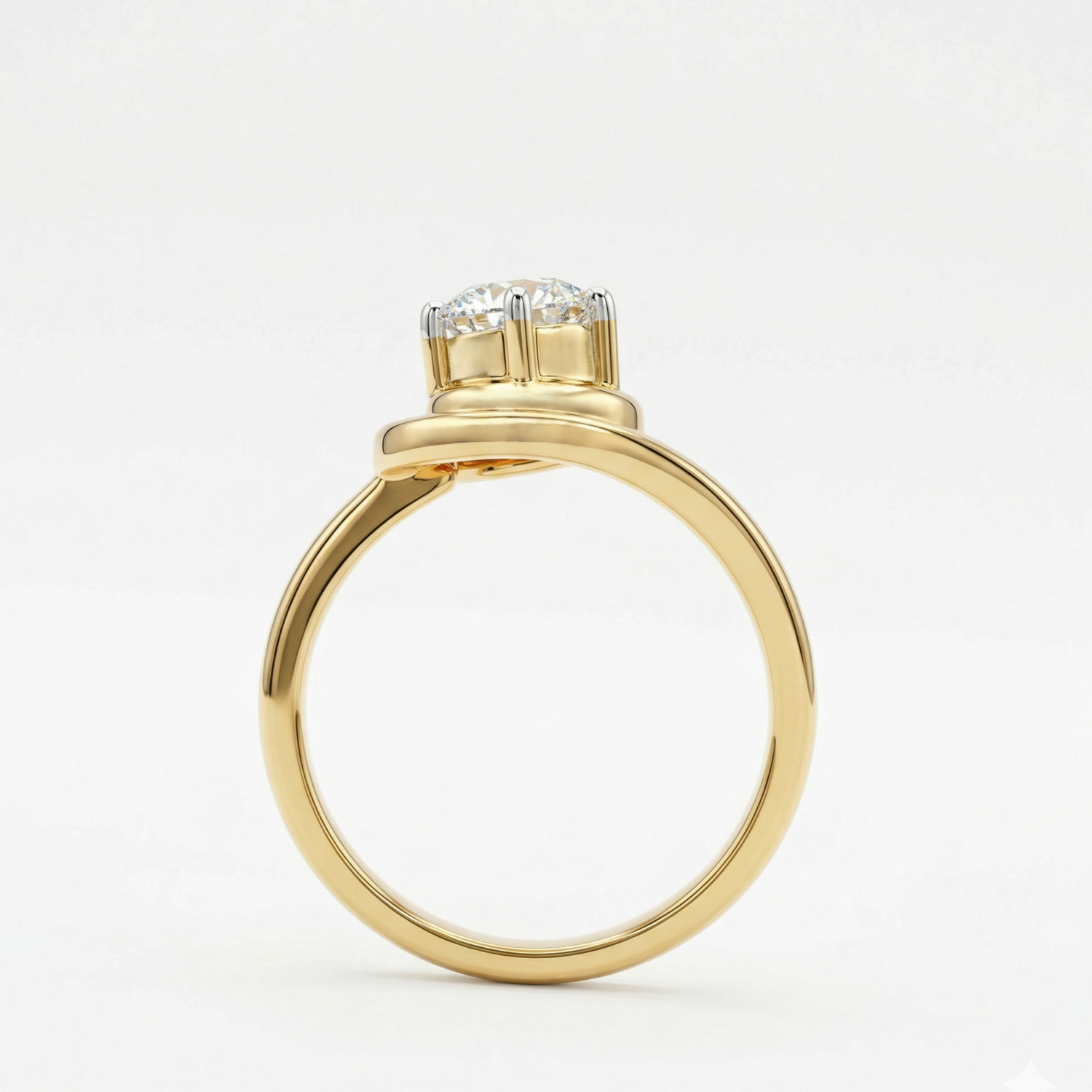 Halo Comet Solitaire Lab Grown Diamond Ring