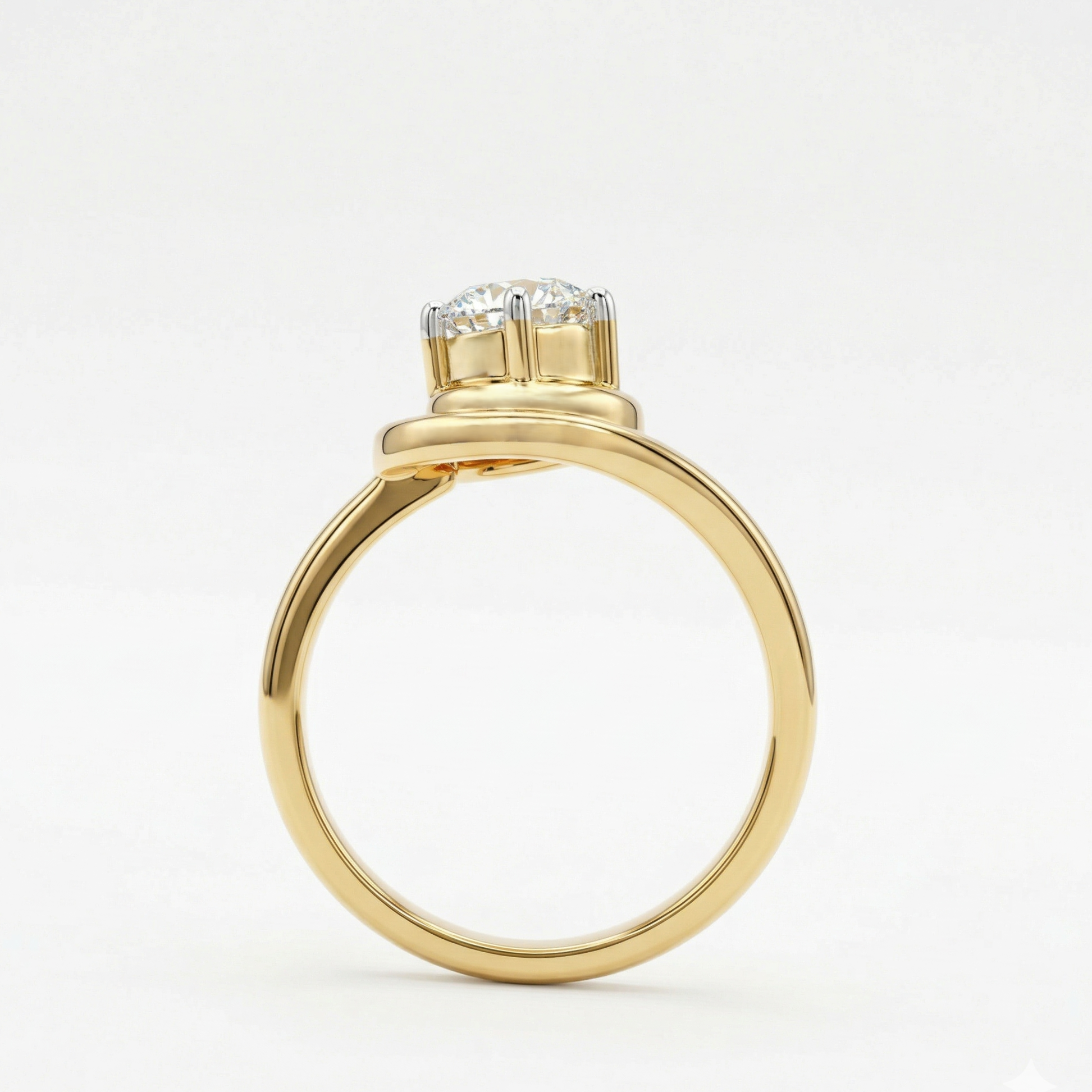 Halo Comet Solitaire Lab Grown Diamond Ring