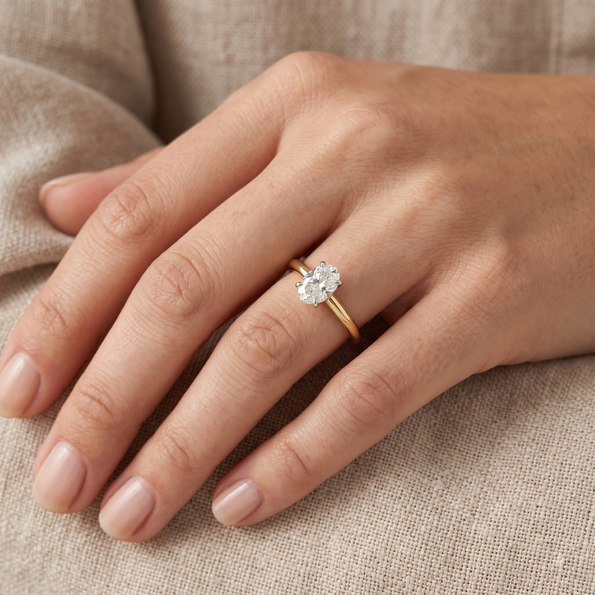 Avelora Solitaire Lab Grown Diamond Ring