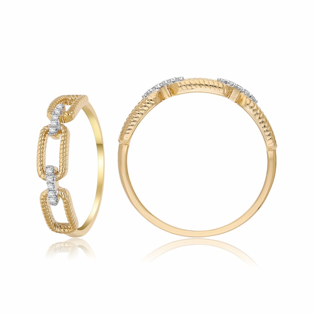 Interlink Lab Grown Diamond Chain Ring