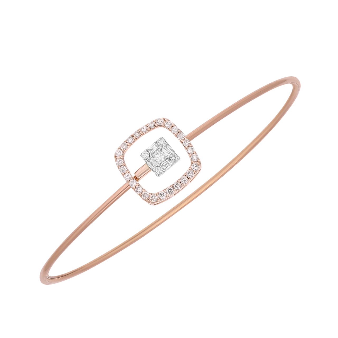 Cubist Charm Lab Grown Diamond Bangle
