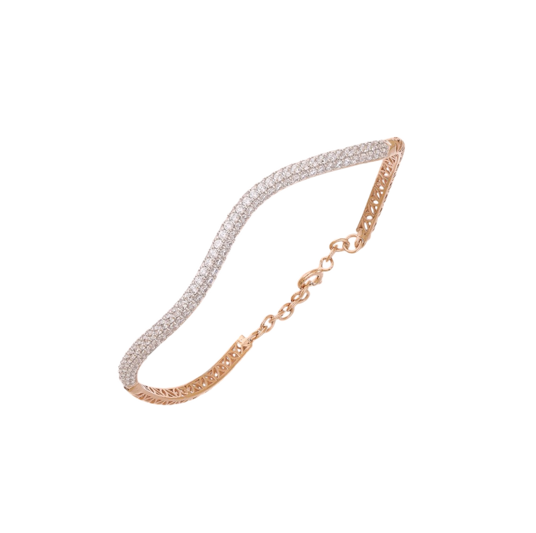 Radiance Ripple Lab Grown Diamond Bangle