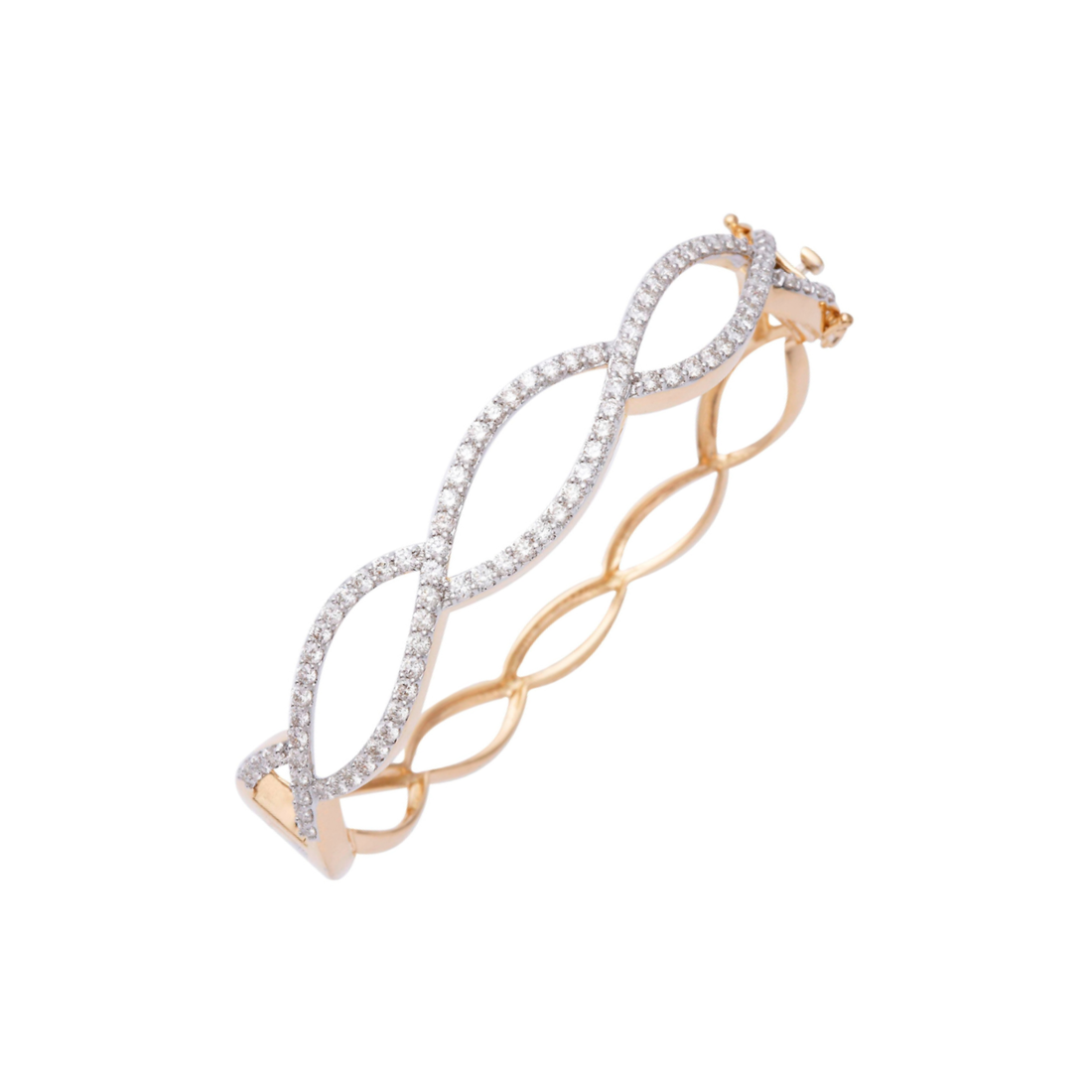 Twisted Gleam Lab Grown Diamond Bangle