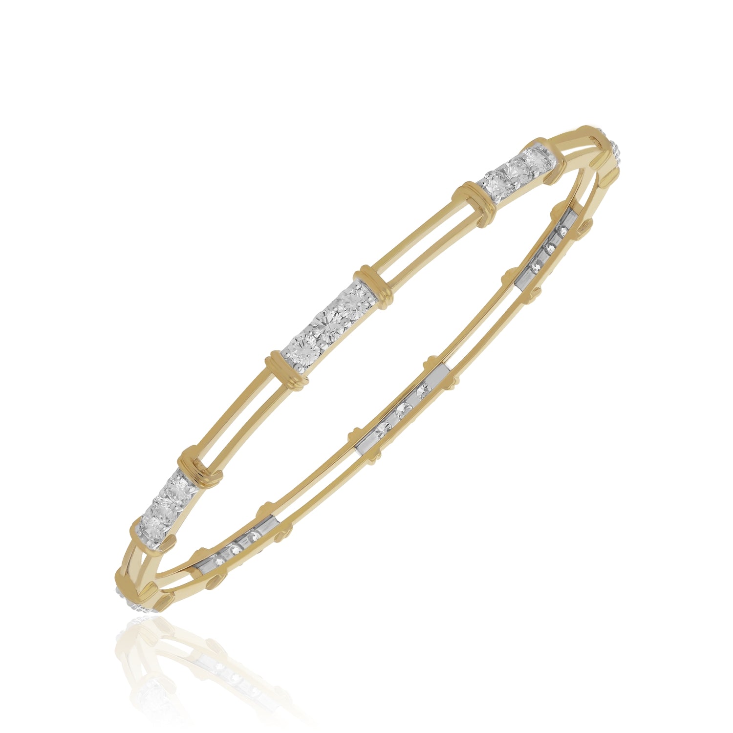 TwinTrack Lab Grown Diamond Bangle