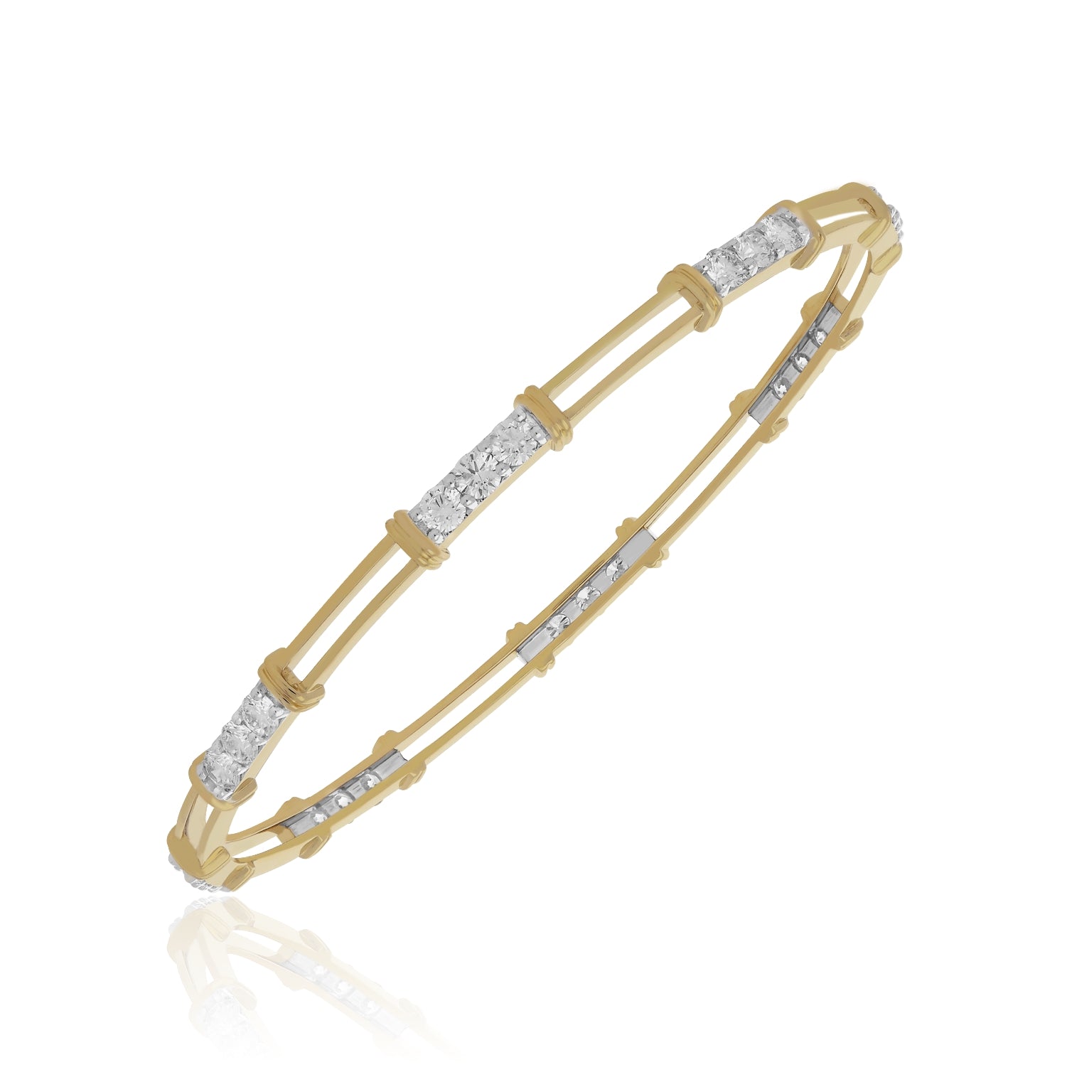 TwinTrack Lab Grown Diamond Bangle