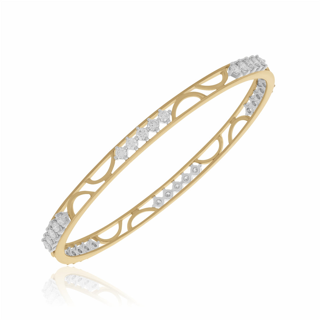 GlimmerArc Openwork Lab Grown Diamond Bangle