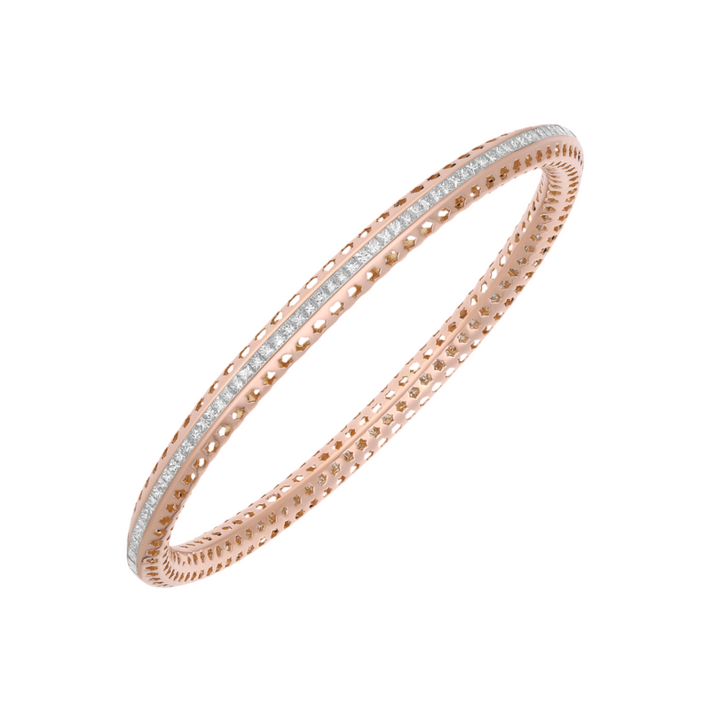 Radiant Blush Trace Lab Grown Diamond Bangle