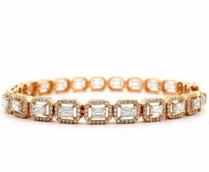 Royal Radiance Emerald Lab Grown Diamond Bracelet