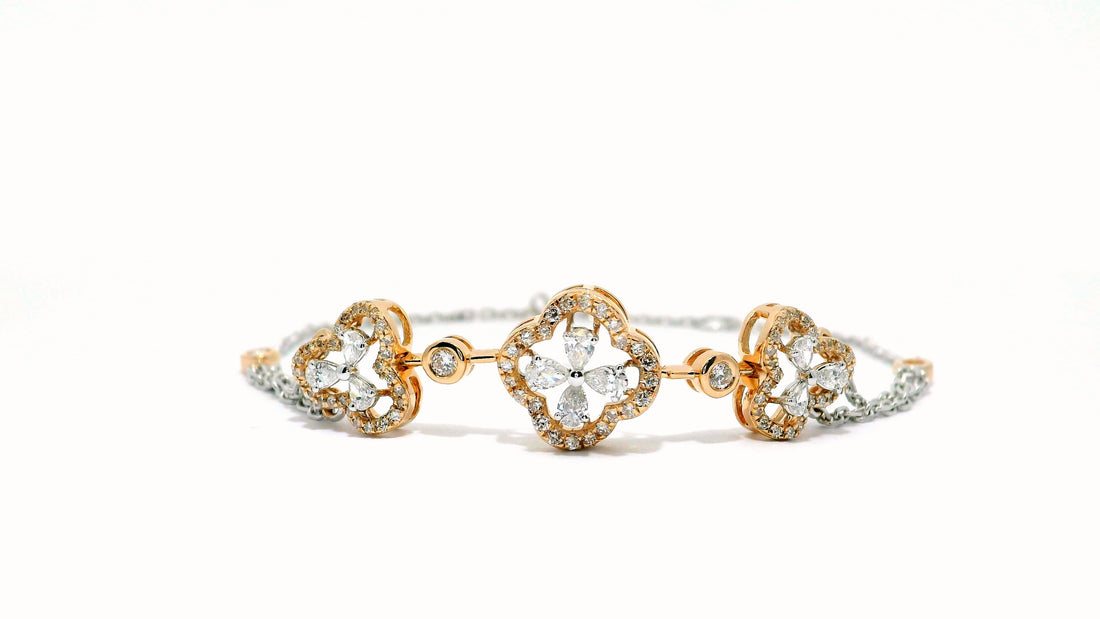Clover Bloom Lab Grown Diamond Bracelet