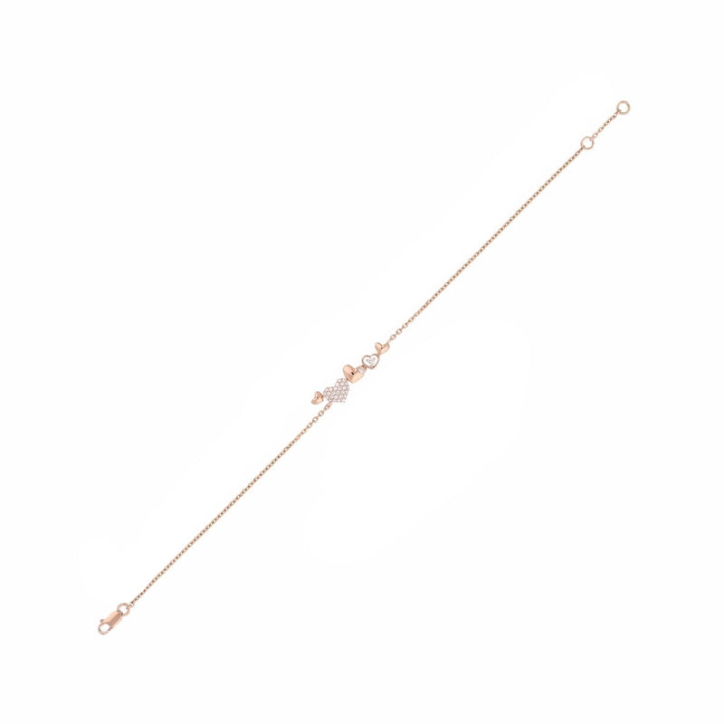 Fluttering Hearts Lab Grown Diamond Bracelet