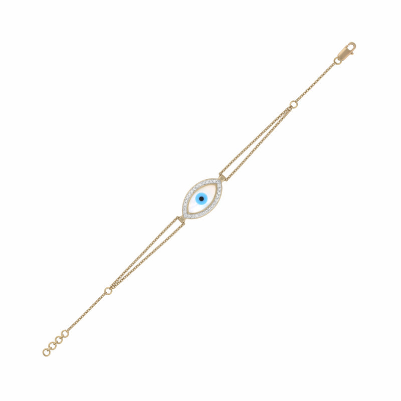 Evil Eye Lab Grown Diamond Bracelet