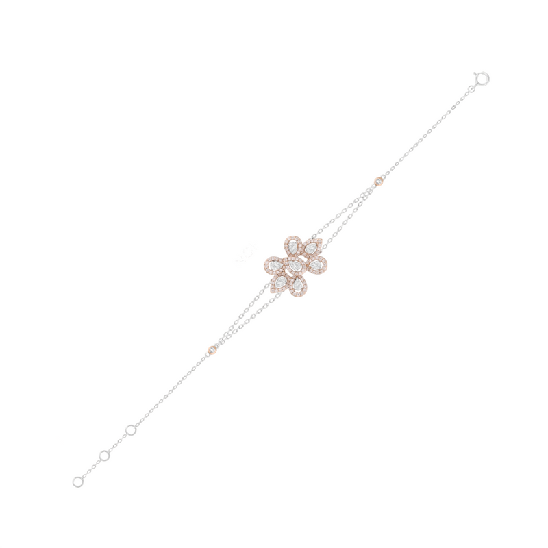 Dewdrop Petal Whisper Lab Grown Diamond Bracelet
