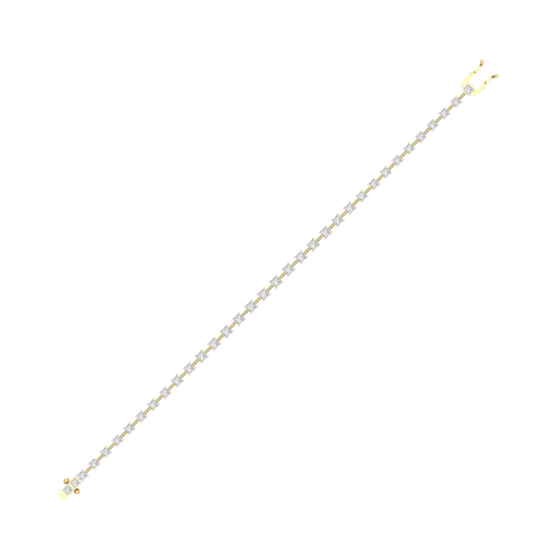 Radiant Bar Elegance Lab Grown Diamond Bracelet