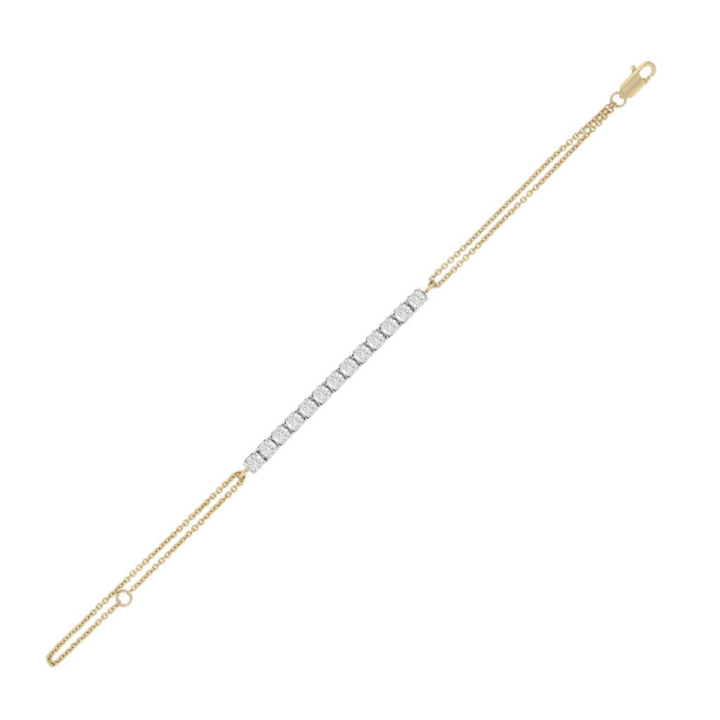 Serene Streak Dual-Chain Lab Grown Diamond Bracelet