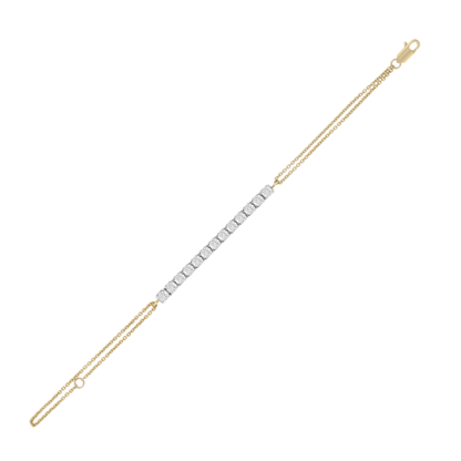 Serene Streak Dual-Chain Lab Grown Diamond Bracelet