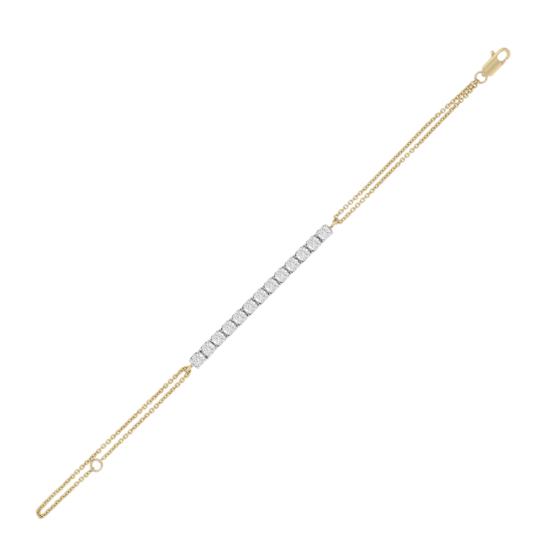 Serene Streak Dual-Chain Lab Grown Diamond Bracelet