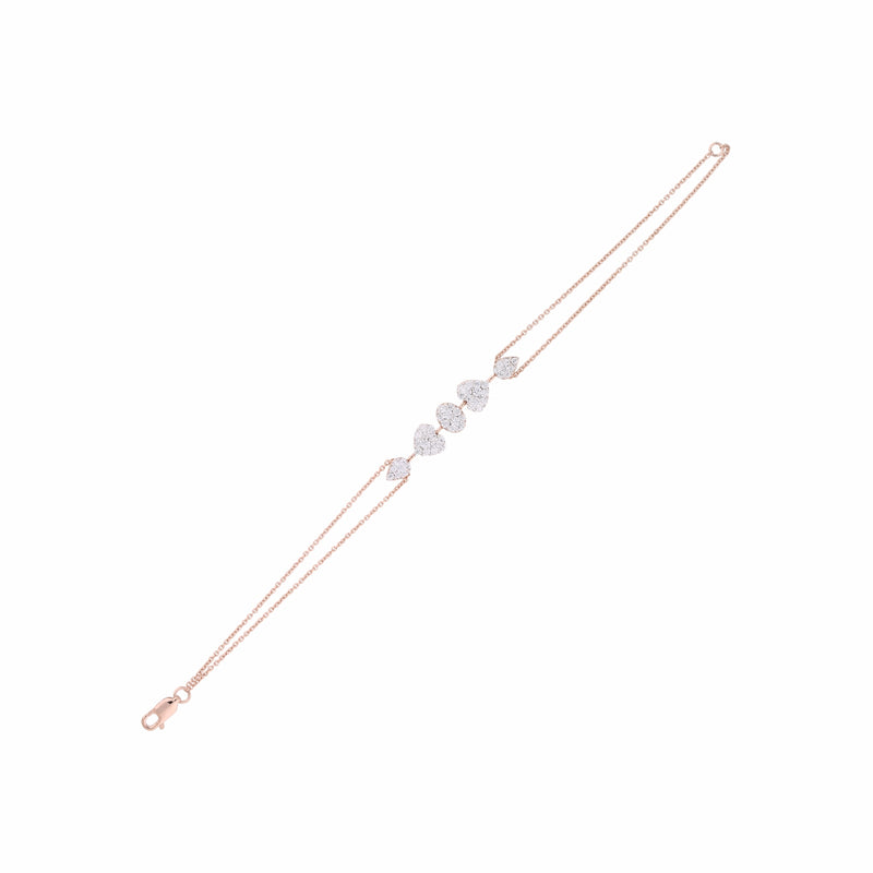 Halo Heartbeat Lab Grown Diamond Bracelet