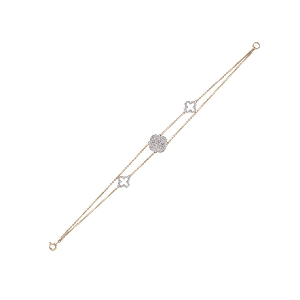 Xquisite Sparkle Flower Lab Grown Diamond Bracelet