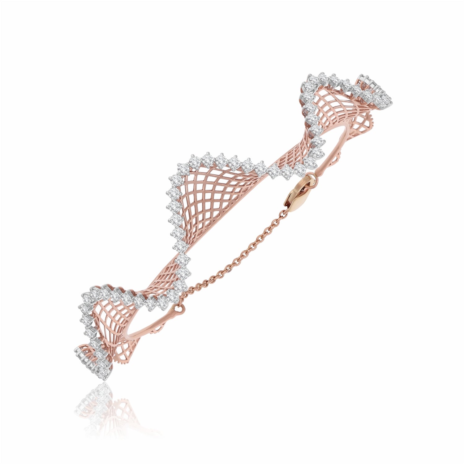 Ornate Curl Lab Grown Diamond Bracelet