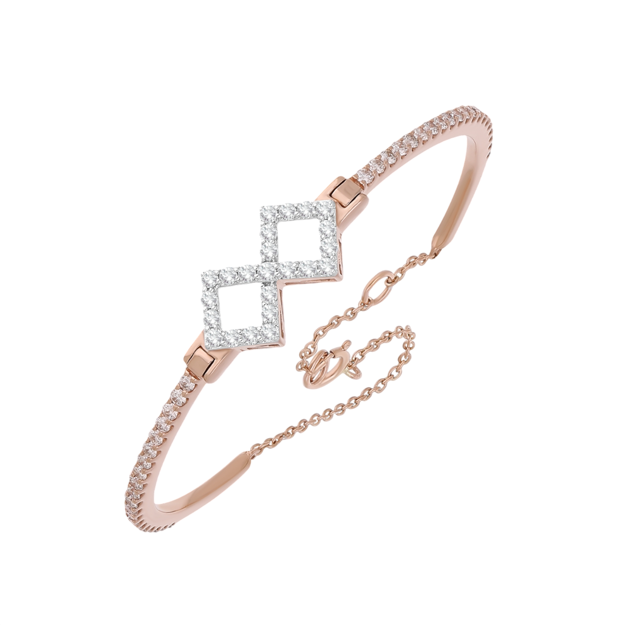 Modernist Duality Lab Grown Diamond Bracelet