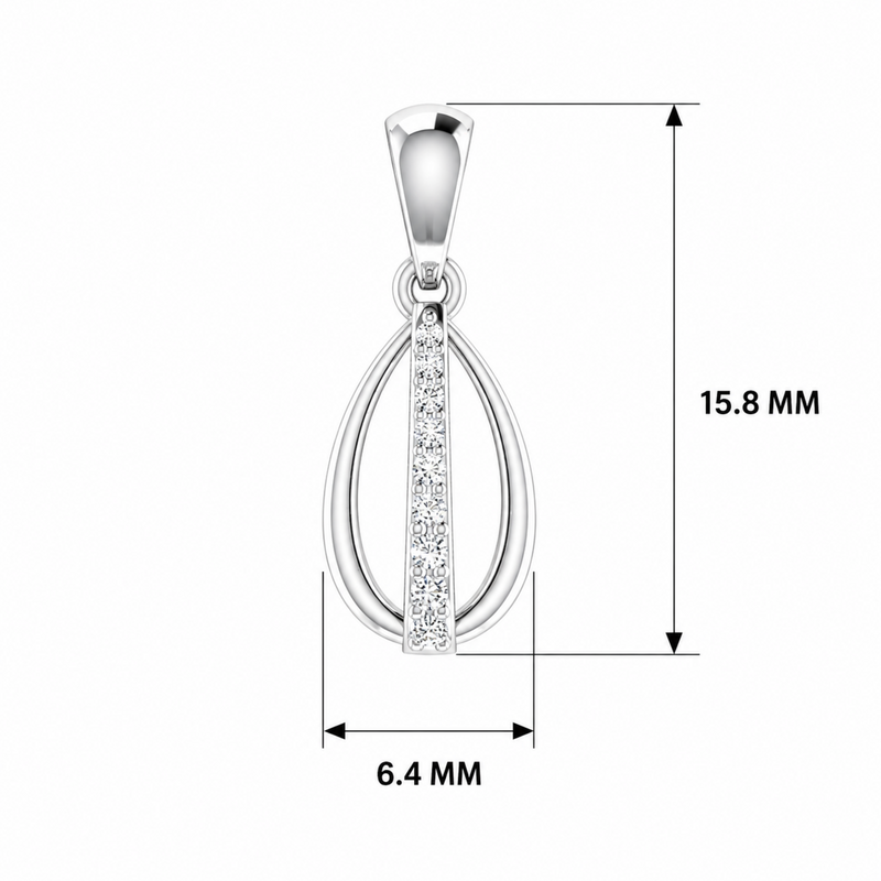Spire of Verdant Platinum Plated Lab Grown Diamond Pendant