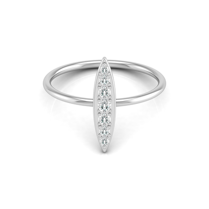 Pulse Point Platinum Plated Lab Grown Diamond Ring