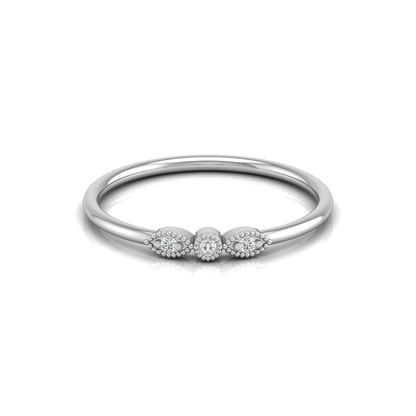 Sphere Sequence Platinum Plated Lab Grown Diamond Ring
