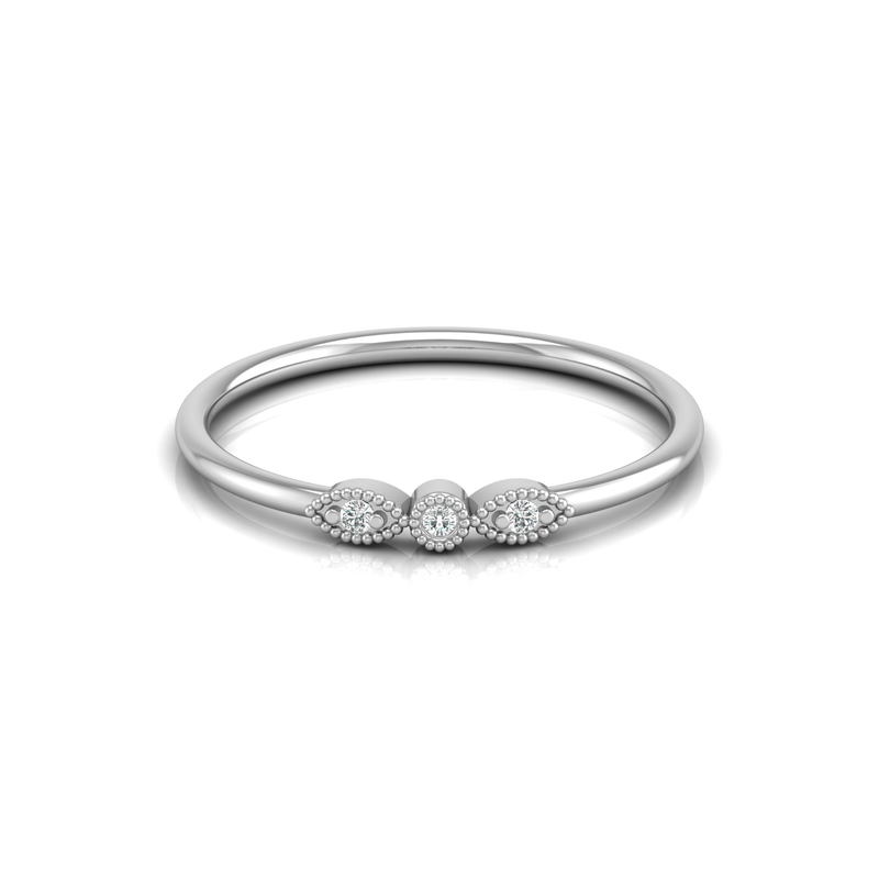 Sphere Sequence Platinum Plated Lab Grown Diamond Ring
