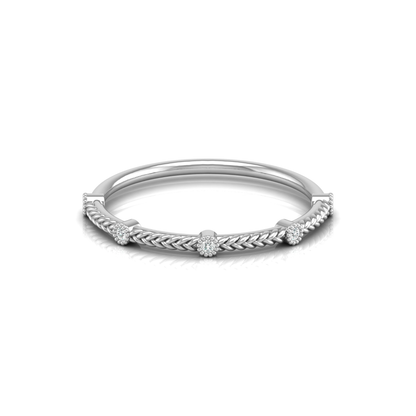 Harvest Vine Platinum Plated Lab Grown Diamond Ring