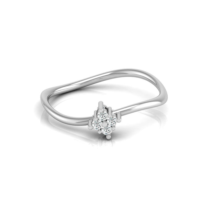Vantage Point Platinum Plated Lab Grown Diamond Ring
