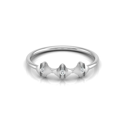 Shield Sequence Platinum Plated Lab Grown Diamond Ring