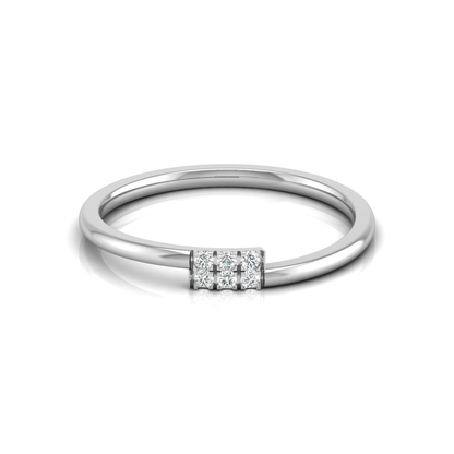 Symmetry Six Platinum Plated Lab Grown Diamond Ring
