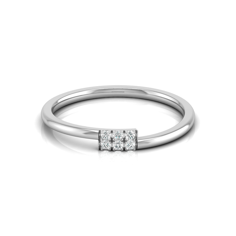 Symmetry Six Platinum Plated Lab Grown Diamond Ring