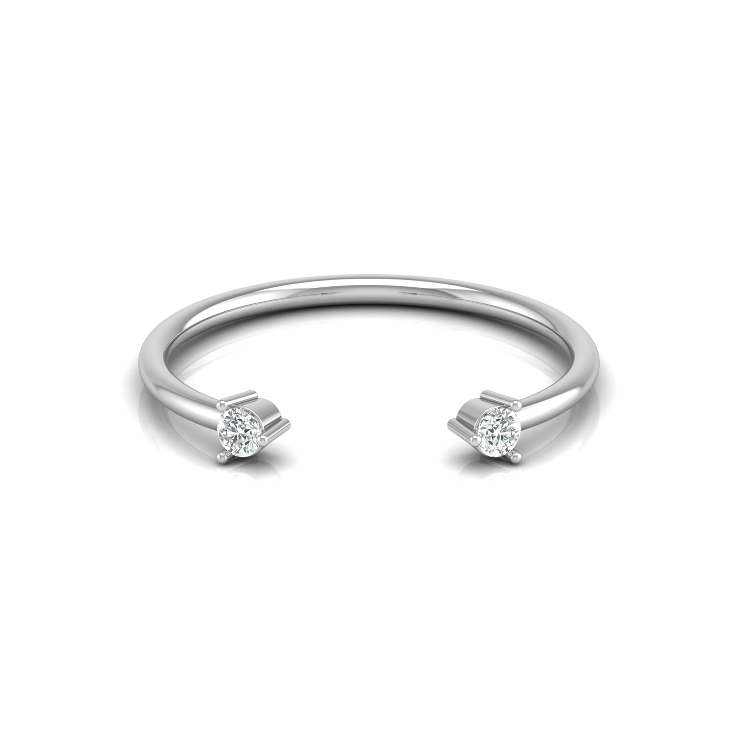 Lunar Gap Platinum Plated Lab Grown Diamond Ring