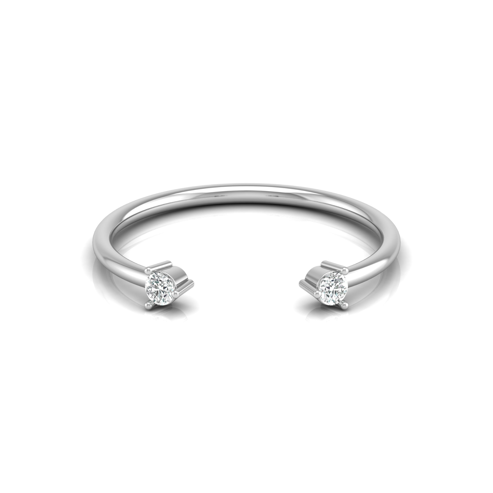 Lunar Gap Platinum Plated Lab Grown Diamond Ring