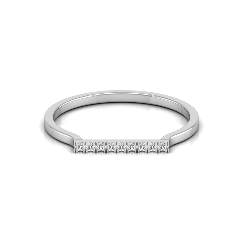 Interval Platinum Plated Lab Grown Diamond Ring