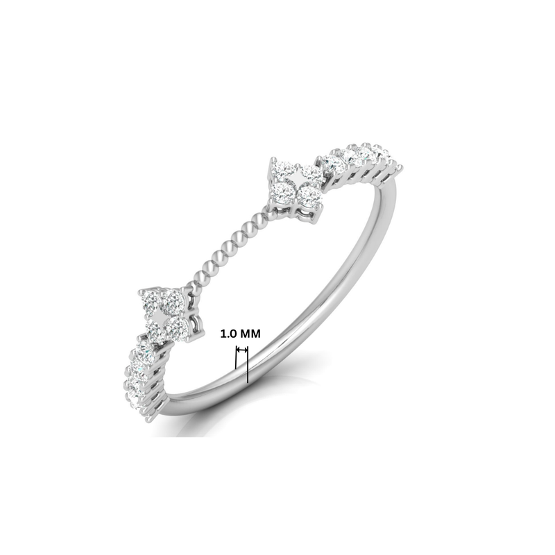 Celestial Tether Platinum Plated Lab Grown Diamond Ring