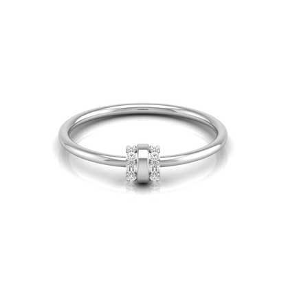 Orion Bar Platinum Plated Lab Grown Diamond Ring