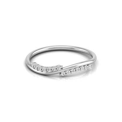 Meander Platinum Plated Lab Grown Diamond Ring