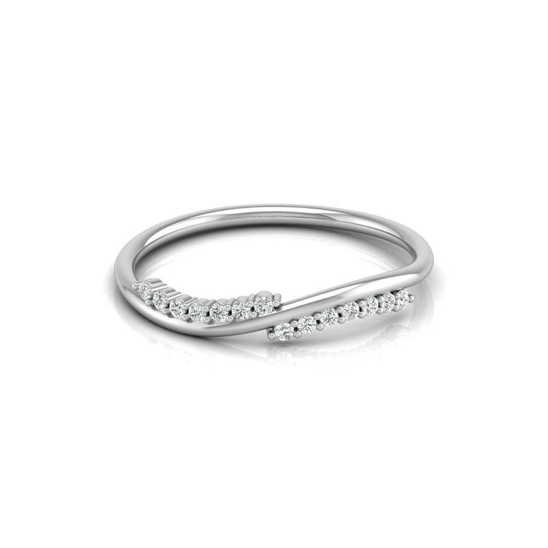 Meander Platinum Plated Lab Grown Diamond Ring