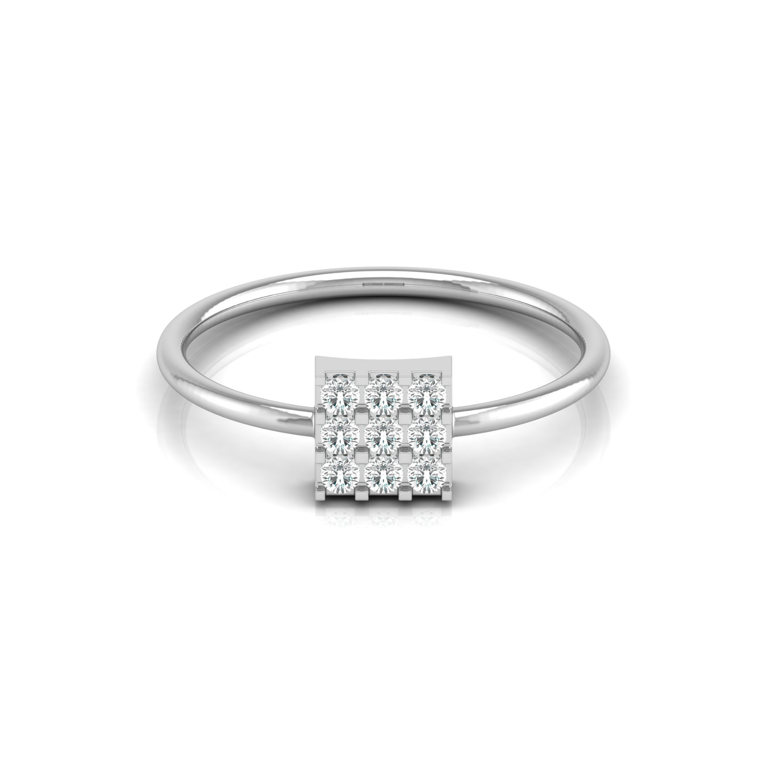 Matrix Platinum Plated Lab Grown Diamond Ring