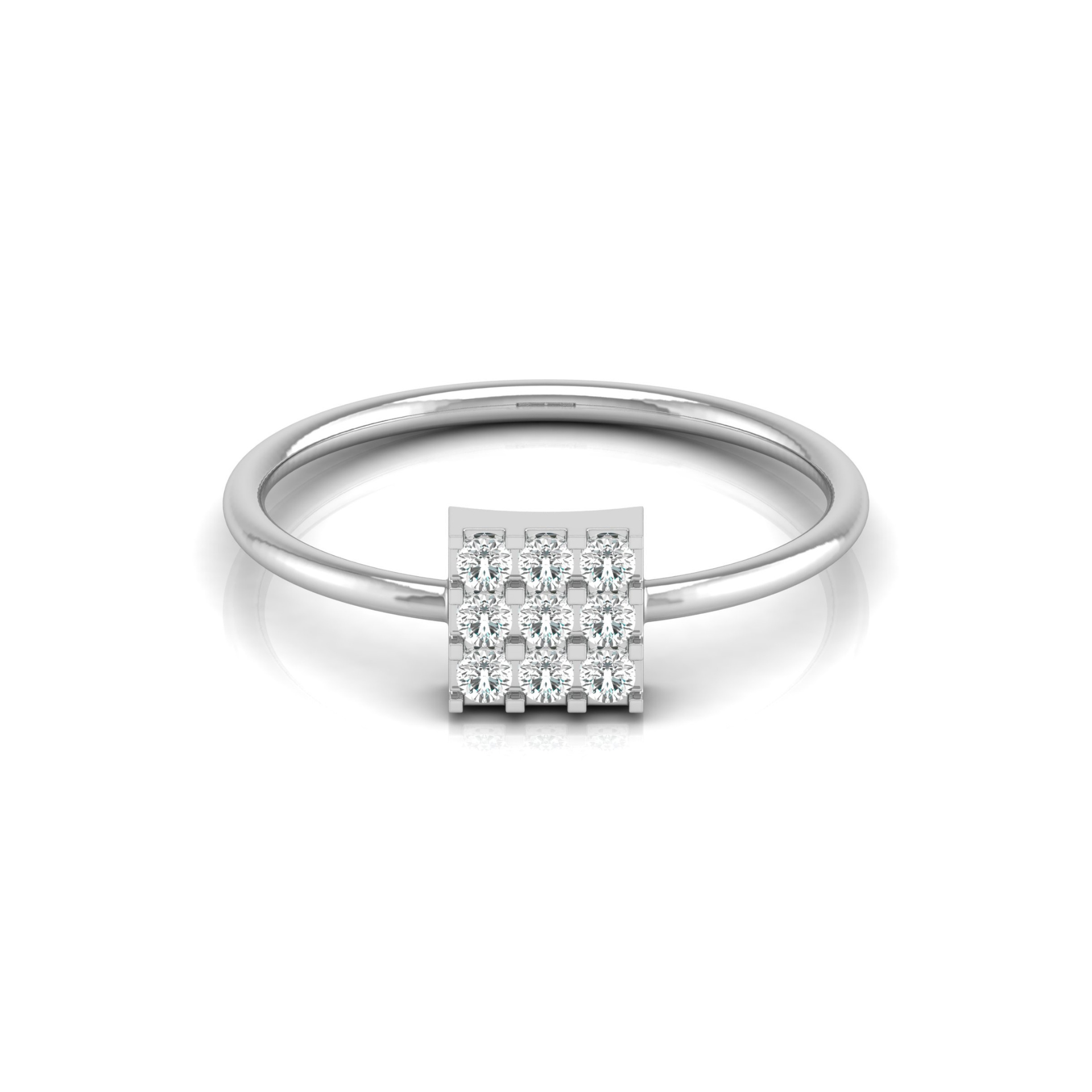 Matrix Platinum Plated Lab Grown Diamond Ring