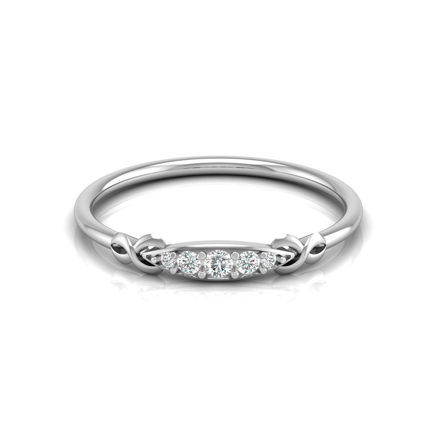 Boundless Arc Platinum Plated Lab Grown Diamond Ring