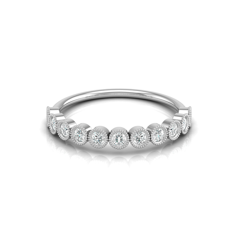Petite Halo Platinum Plated Lab Grown Diamond Ring